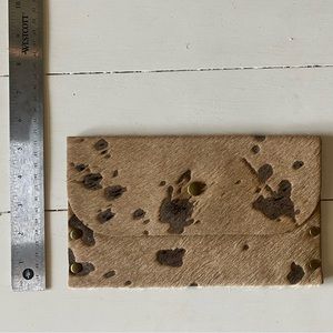 Cowhide leather clutch